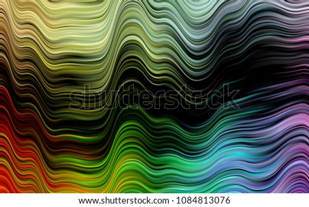Dark Multicolor, Rainbow vector template with lines, ovals. A sample with blurred bubble shapes. The elegant pattern for brand book.