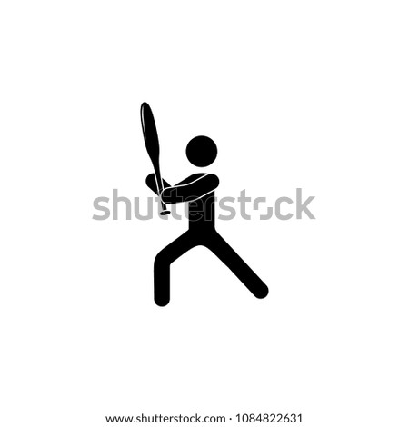 baseball player illustration. Element of sport for mobile concept and web apps. Detailed baseball player illustration can be used for web and mobile. Premium icon on white background