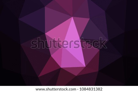 Dark Pink, Blue vector gradient triangles template. Colorful abstract illustration with triangles. Textured pattern for your backgrounds.