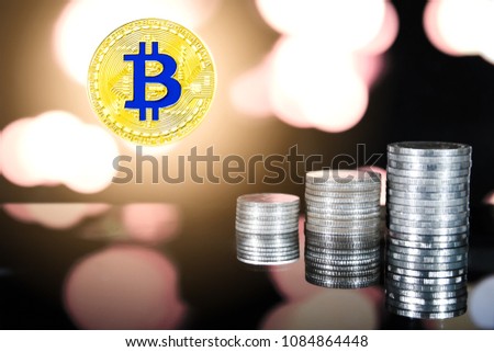 Bitcoin is the god of all coin in the future. Cashless will lead all economy in the world. (Cryptocurrency concept)