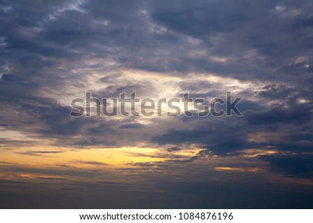 The sky before sunrise