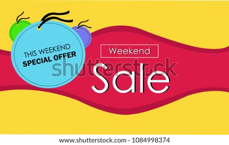 weekend special offer banner, weekend offer