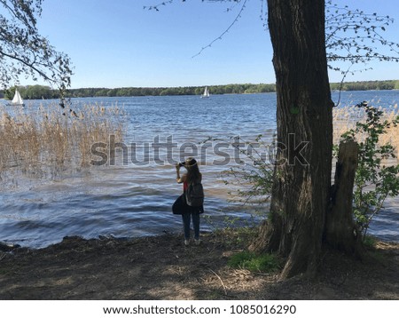 Girl taking picture