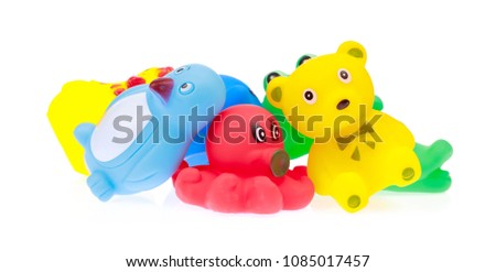 Plastic Toys  Animal isolated on white background