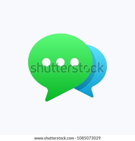 Chat Message Bubbles Vector Icon Royalty-Free Stock Photo #1085073029