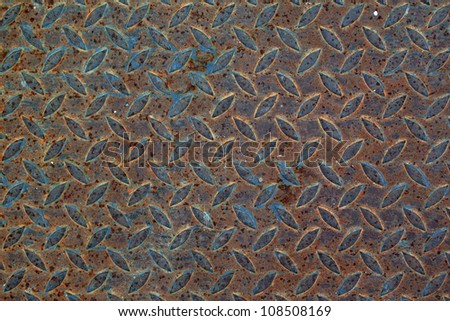 Old pattern style of steel floor for background