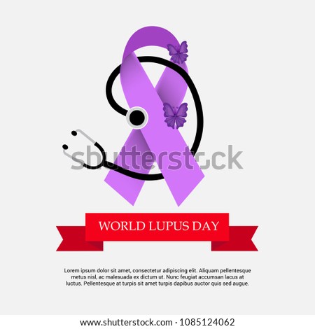 Vector illustration of a Background for World Lupus Day.
