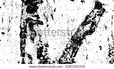 Distressed spray grainy overlay texture. Grunge dust messy background. Dirty powder rough empty cover template. Aged splatter crumb wall backdrop. Weathered drips aging design element. EPS10 vector.