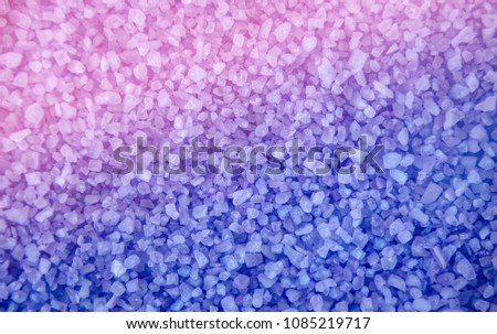 Marine colored scented bath salts. Selective focus. Royalty-Free Stock Photo #1085219717