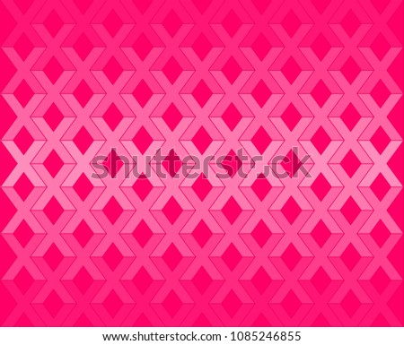 Pink X alphabet pattern on pink background vector.