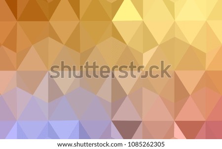 Light Pink, Yellow vector abstract mosaic pattern. Polygonal abstract illustration with gradient. A completely new design for your leaflet.