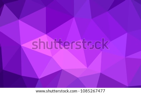 Light Purple, Pink vector polygon abstract background. Geometric illustration in Origami style with gradient.  Brand new style for your business design.
