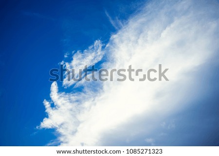 Soft clouds and blue sky, abstract white background