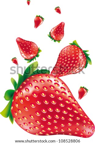 vector strawberries