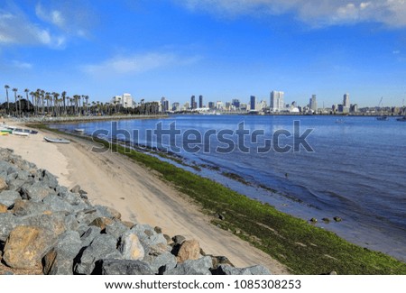 San Diego, California skyline from Coronado Island.