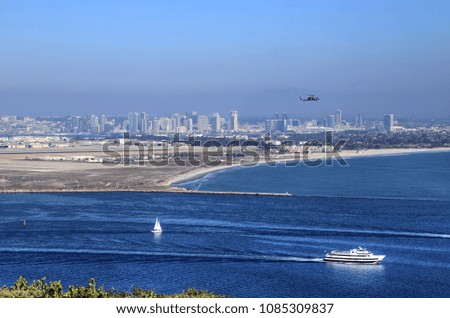 View of San Diego, California from the Cabrillo National Monument at Point Loma.