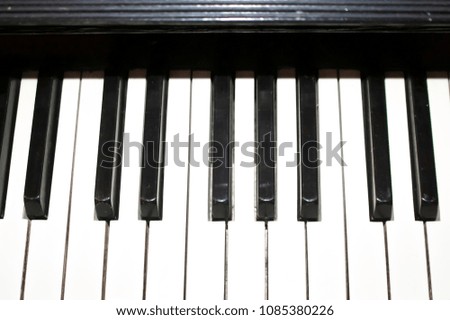 A picture of the piano keys.