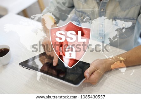 SSL Secure Sockets Layer, a computing protocol. Security of data sent via the Internet by using encryption.
