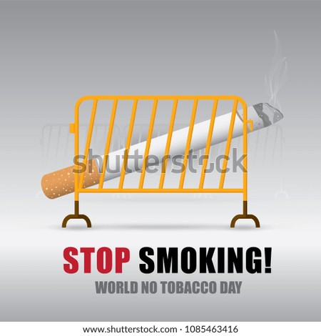 World No Tobacco Day Stop Smoking! Concept Vector illustation