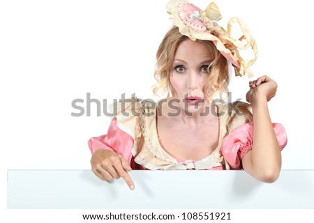 Woman dressed in old fashioned clothes