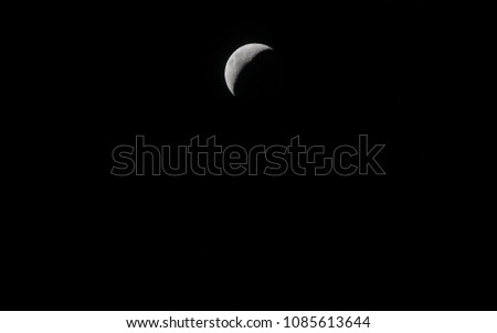 Half moon black background 