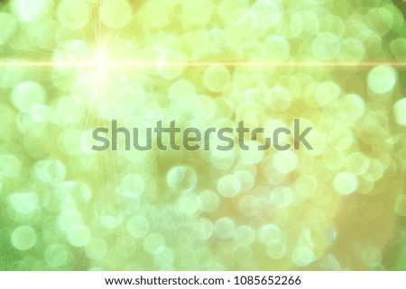 abstract background; blurred picture of green bokeh with line light