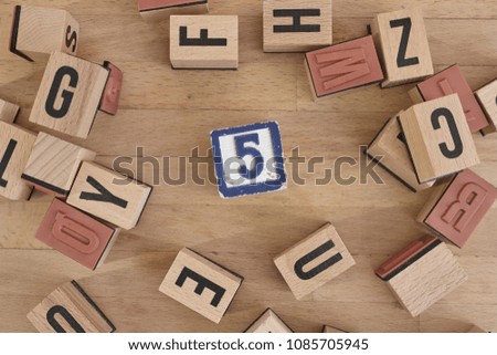 A studio photo alphabet letters