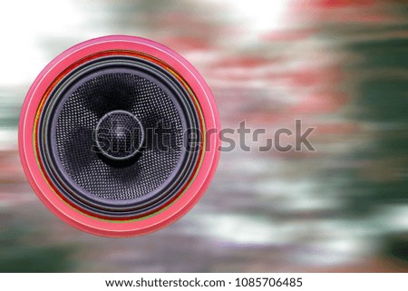 Kevlar speakers that is separate from the white background scene