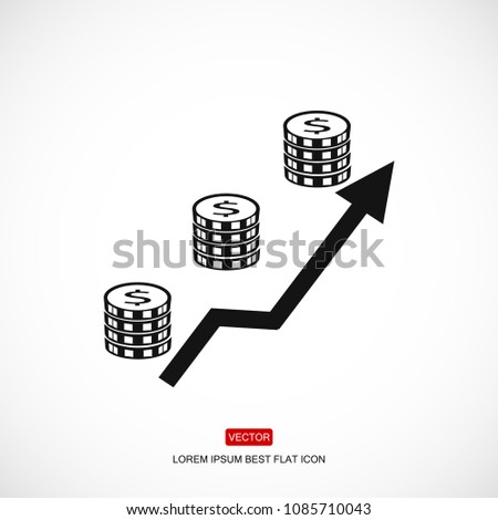 money vector icon, stock vector illustration flat design style