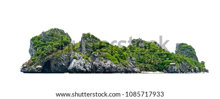 beautiful Island isolated on white background