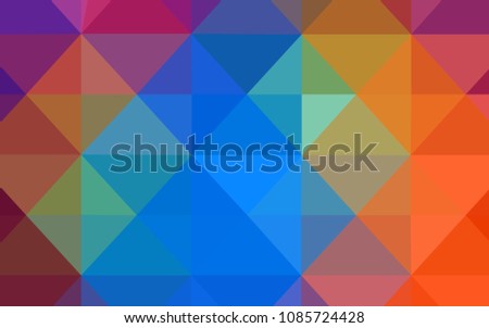 Dark Multicolor vector shining triangular cover. Shining colorful illustration with triangles. Polygonal design for your web site.