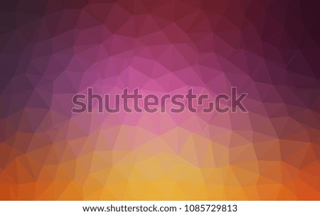 Light Pink, Yellow vector polygon abstract background. Colorful abstract illustration with triangles. Textured pattern for your backgrounds.