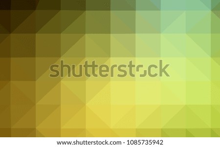 Dark Green, Yellow vector abstract mosaic backdrop. Colorful illustration in abstract style with triangles. Pattern for a brand book's backdrop.