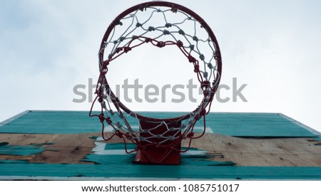 old Green basketball hoop