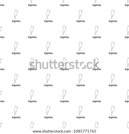 Argentina map thin line. Simple illustration of Argentina map vector isolated on white background