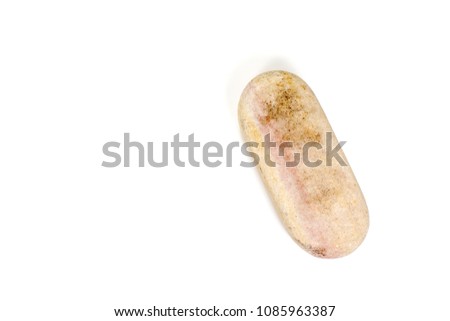 Stone Scrub or polished stone isolated on white background 