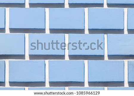 Background of blue and white wall texture, close up