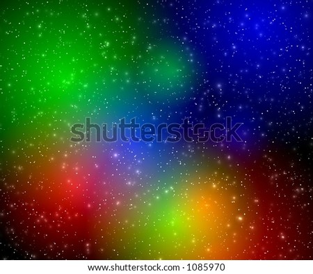 Multicolor flashes in space