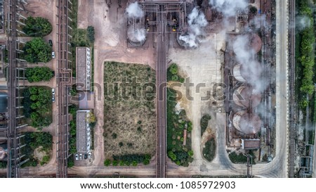 aerial view of alumina factory