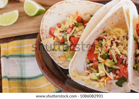 Tortilla or taco making with various filling
