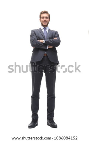 bottom view. modern businessman .isolated