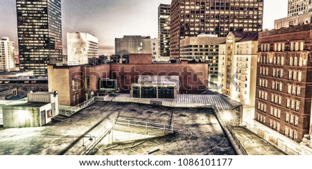 Buildings and skyline of New Orleans, Lousiana.