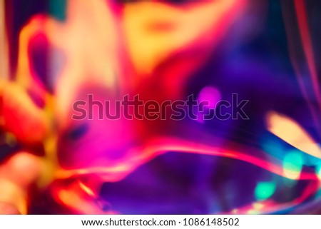 Abstract saturated retro wallpaper of digital colorful futuristic conceptual organic alien shape with purple space void background Royalty-Free Stock Photo #1086148502