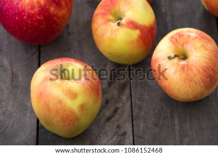 apple on wood