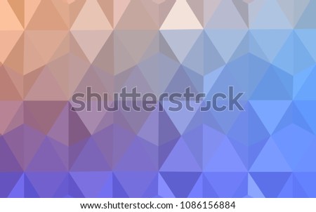 Light Blue, Yellow vector low poly cover. Elegant bright polygonal illustration with gradient. Triangular pattern for your design.