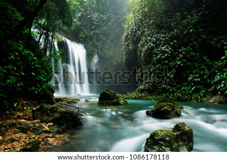 
the beauty of laumarang waterfall in Luwuk