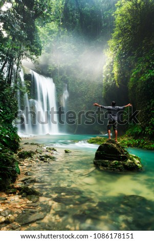 
the beauty of laumarang waterfall in Luwuk