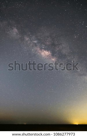 Milky Way Galaxy over thailand sea at Night
