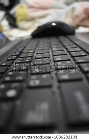 Computer keyboard view