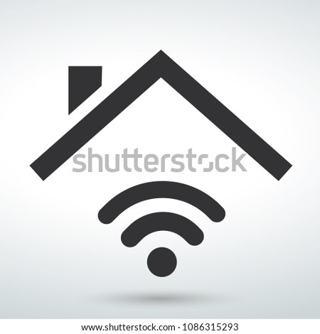 House icon vector wifi
